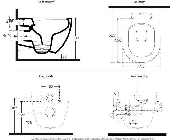 SIENA MA Dusch-WC Paket 1