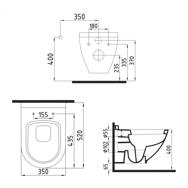 HARMONY MA Dusch-WC Paket