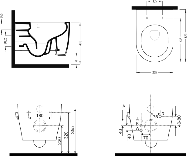 NICOLE MA Dusch-WC Paket 1
